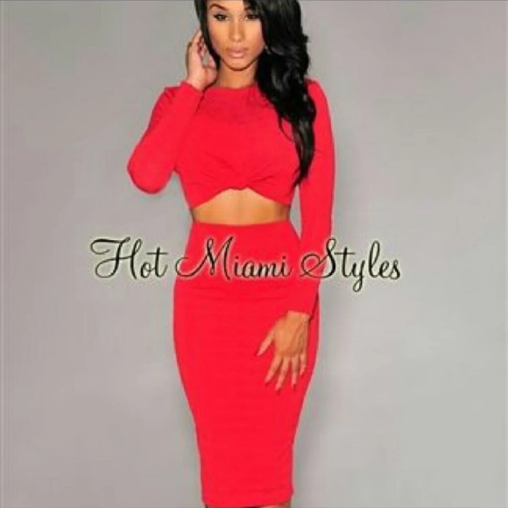 Hot miami style skirt and top